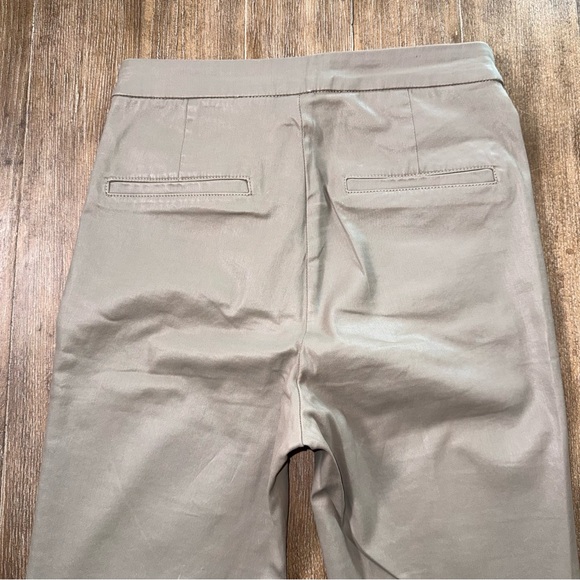 Massimo Dutti High Waisted Straight Leg Coated Trousers Size 6 Taupe 707 - Picture 10 of 12